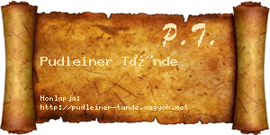 Pudleiner Tünde névjegykártya